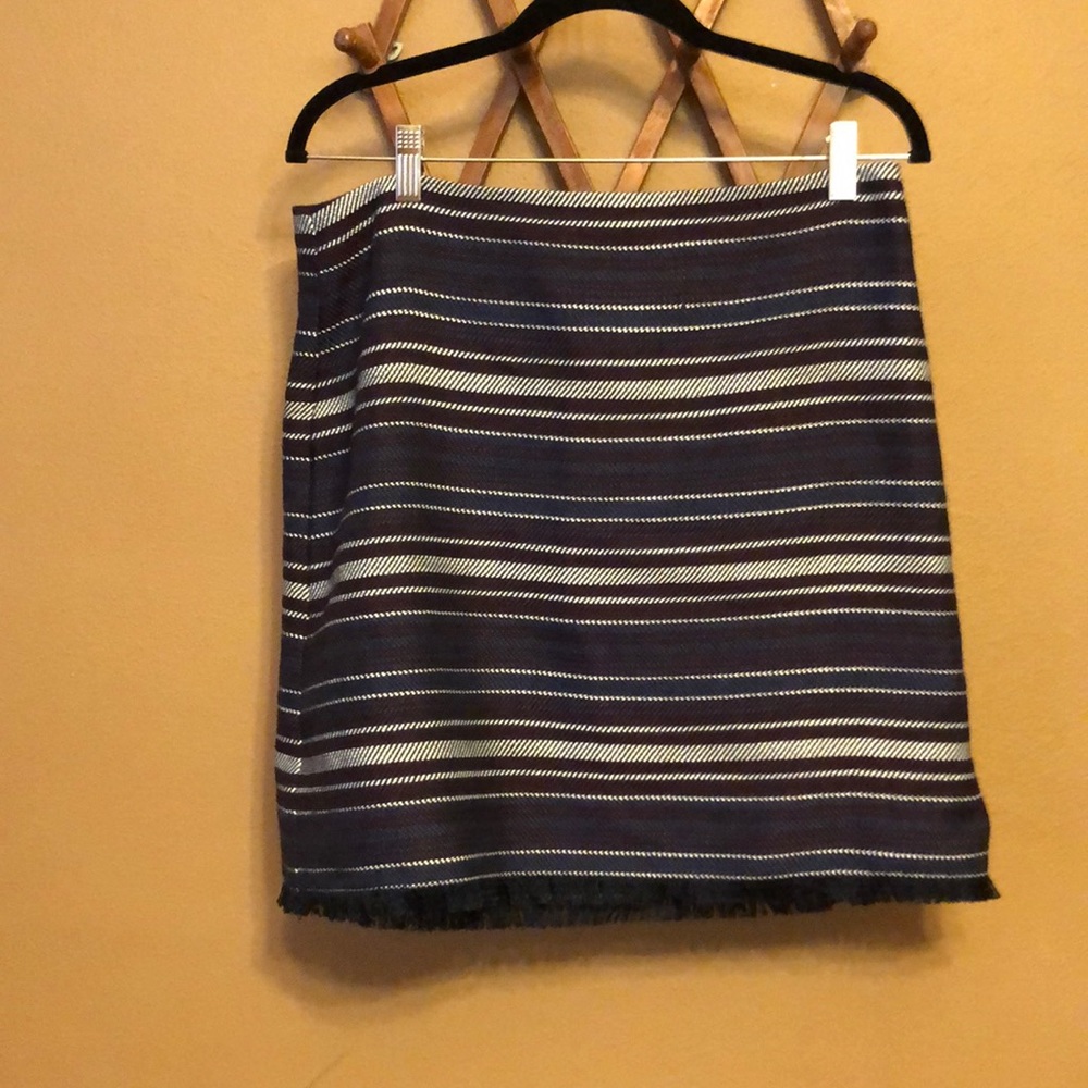 Loft Striped with Fringe Skirt